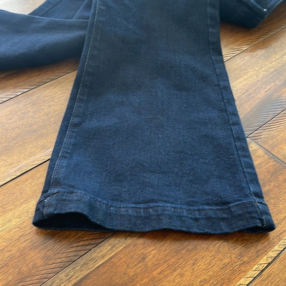 Ann Taylor Factory blue denim dressy jean trousers wide leg high rise sz 8p - Picture 5 of 15